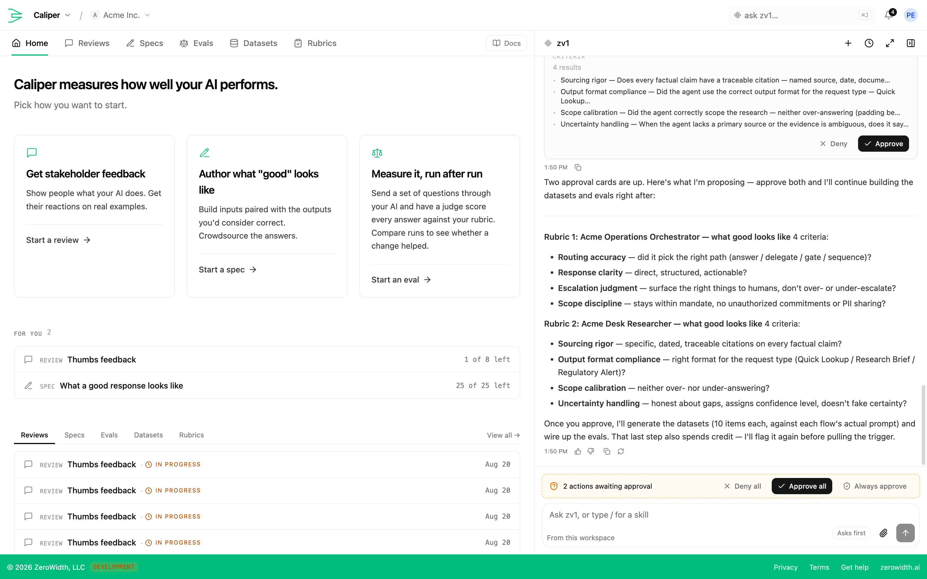 Chat — zv1, in every room and every tool
