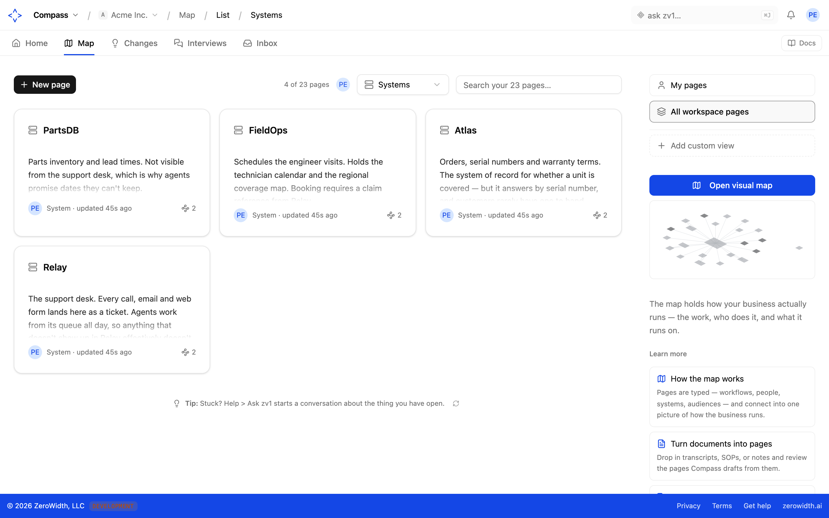 Compass: Turn the documents you already have into pages on the map